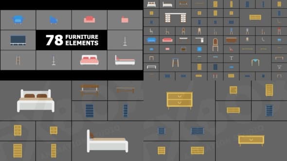 Animated Furniture Elements for After Effects – After Effects Download | Madbax