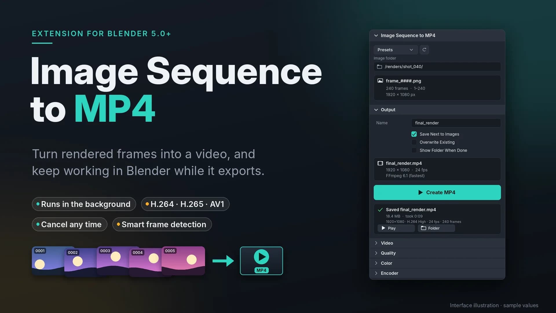Image Sequence to MP4 Video Converter v1.0.1 – Blender Download | Madbax