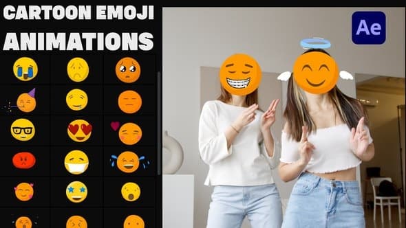 Cartoon Emoji Animations for After Effects – After Effects Download | Madbax