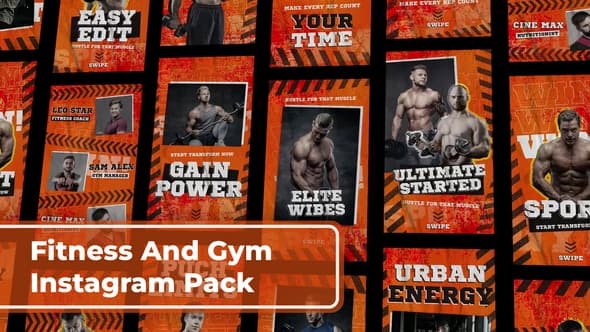 Fitness & Gym Instagram Pack – AE / Premiere Download | Madbax